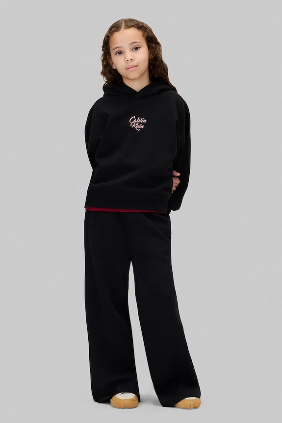 Dievča Detská bavlnená mikina Calvin Klein Jeans IG0IG03016.128.170.9BYA čierna