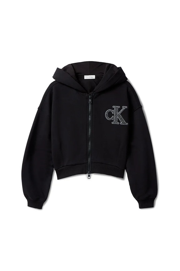Calvin Klein Jeans bluza bawełniana dziecięca IG0IG03017.128.170.9BYA czarny AW25
