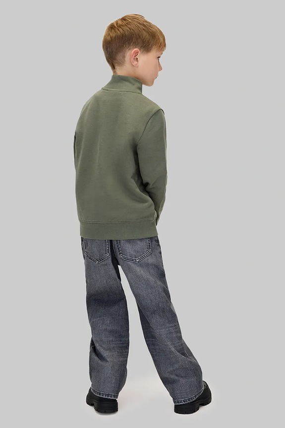 Calvin Klein Jeans gyerek melegítőfelső pamutból zöld IU0IU00721.9BYA
