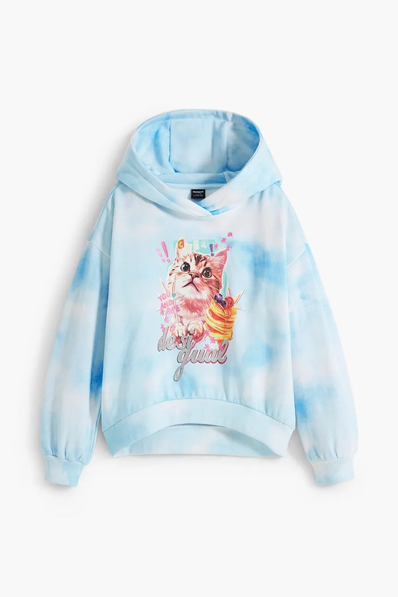 Desigual bluza bawełniana dziecięca 25WGSK02 niebieski AW25