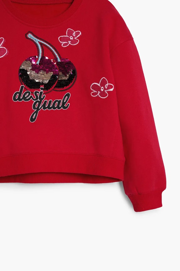 Dziewczynka Desigual bluza bawełniana dziecięca 25WGSK07 czerwony