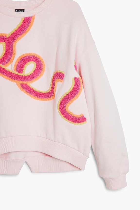 Desigual bluza bawełniana dziecięca różowy 25WGSK08