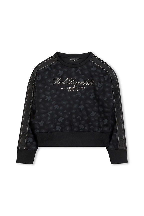 Karl Lagerfeld bluză copii cu modele negru Z30608.114.150