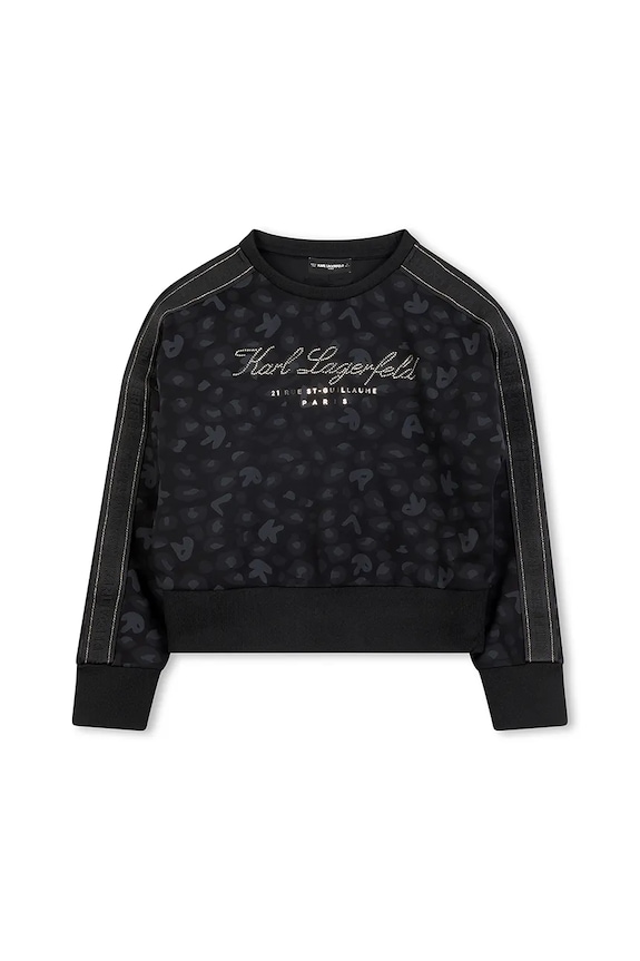 Karl Lagerfeld bluză copii cu modele negru Z30608.114.150