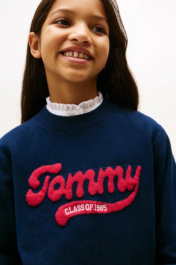 Dziewczynka Tommy Hilfiger bluza dziecięca KG0KG08842.9BYA granatowy