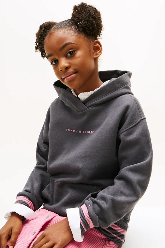 Tommy Hilfiger felpa per bambini KG0KG08885.9BYA grigio