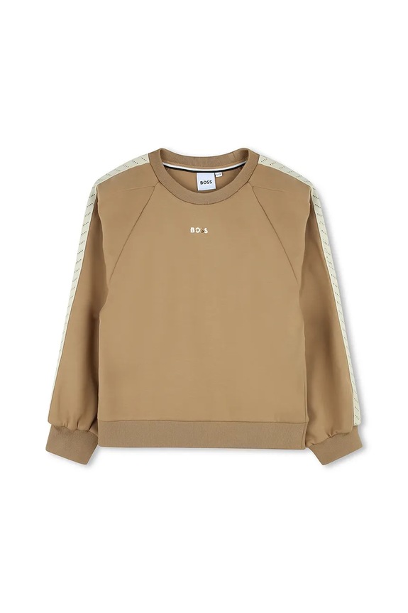 BOSS bluza dziecięca J52422.126.150 brązowy AW25