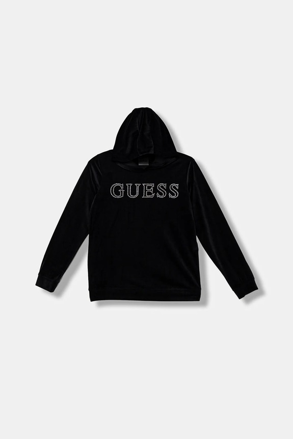 Detská mikina Guess s elastanom čierna J4YQ27.K0232.9BYA
