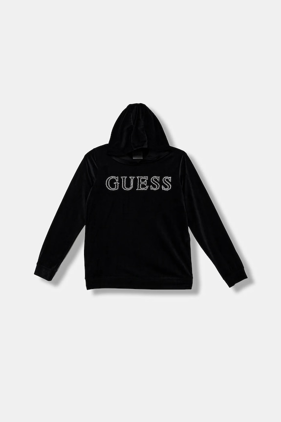 Detská mikina Guess s elastanom čierna J4YQ27.K0232.9BYA