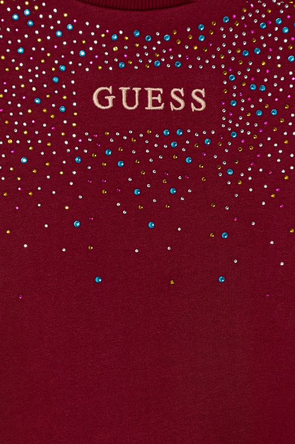 Девочка Детская хлопковая кофта Guess J5BQ05.KAV34.9BYA бордо