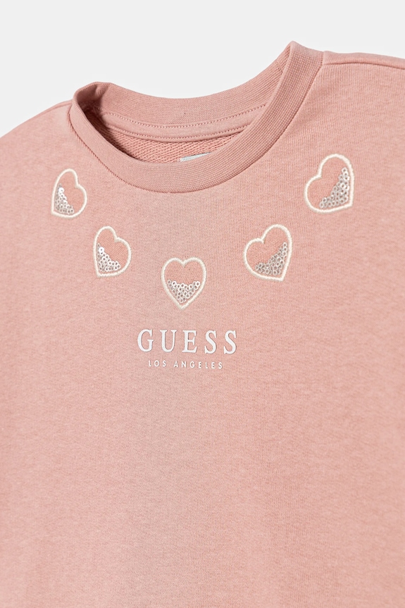 Девочка Детская хлопковая кофта Guess K5BQ07.KAD74.9BYA розовый