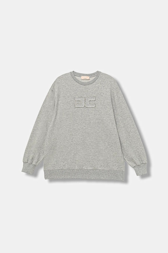 Elisabetta Franchi felpa in cotone bambino/a senza grigio EFFE151.0.FF002