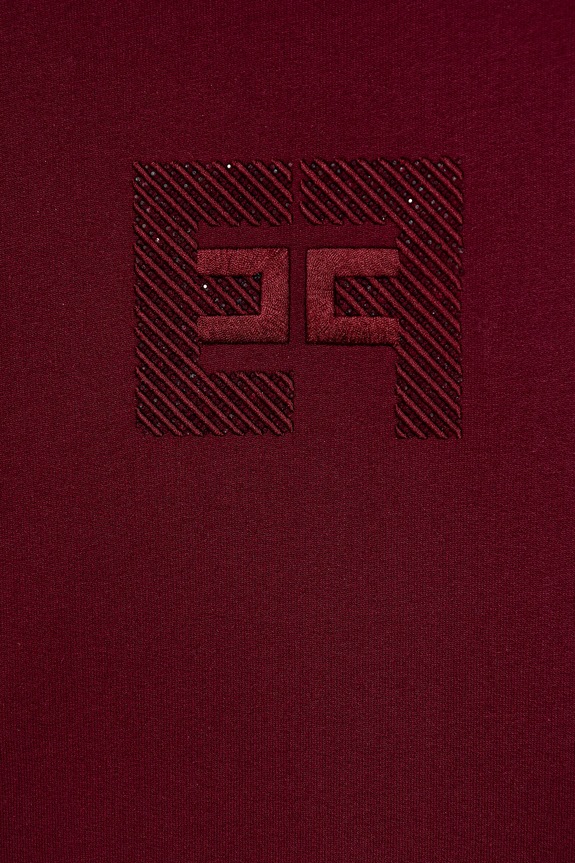 Κοριτσίστικα Παιδική βαμβακερή μπλούζα Elisabetta Franchi EFFE158.0.FF002 μπορντό