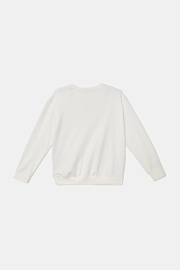Pinko hanorac de bumbac pentru copii KFFE011.C.FE014 alb AW25