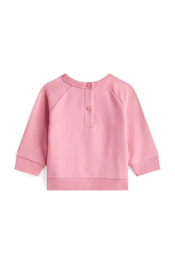 Dukserica za bebe s pamukom Tommy Hilfiger KN0KN02114.9BYA roza AW25