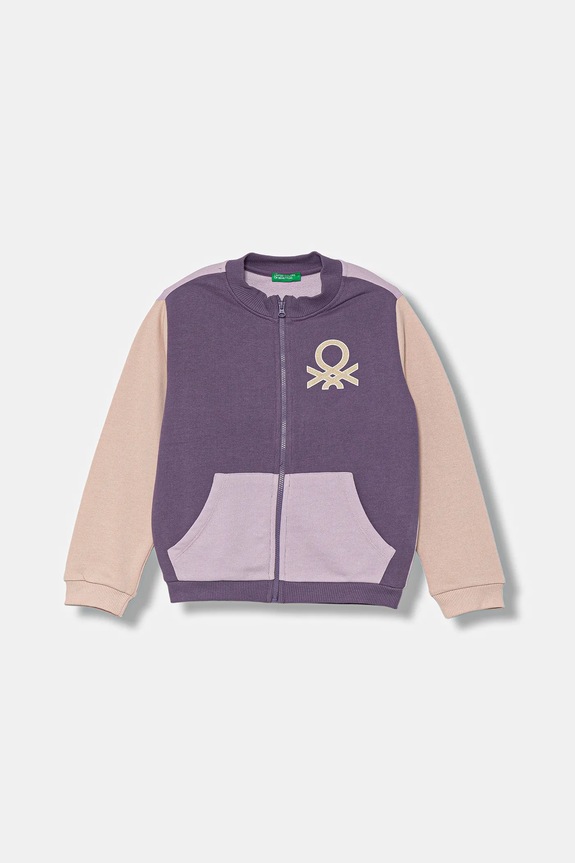 Dječja pamučna dukserica United Colors of Benetton Planet friendly ljubičasta 3J70G503U.P.seasonal