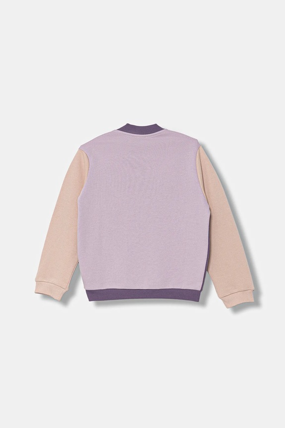 Παιδική βαμβακερή μπλούζα United Colors of Benetton 3J70G503U.P.seasonal μωβ AW25