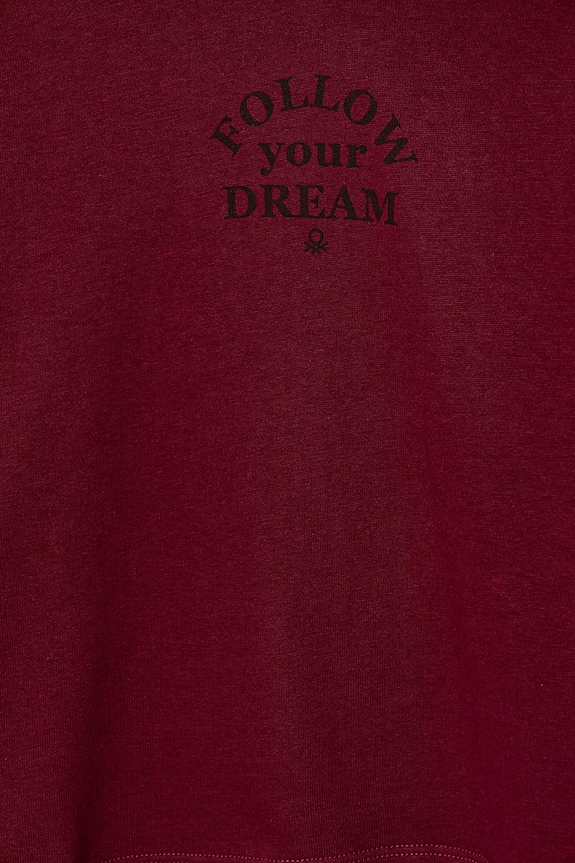 Девочка Детская хлопковая кофта United Colors of Benetton 3NBMC2053.G.seasonal бордо
