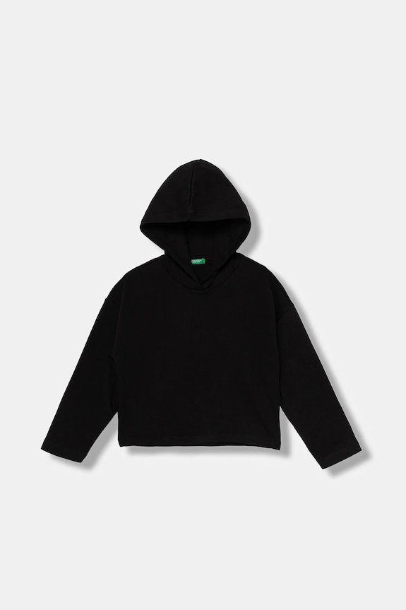 United Colors of Benetton hanorac de bumbac pentru copii print negru 3NBMC2053.G.seasonal