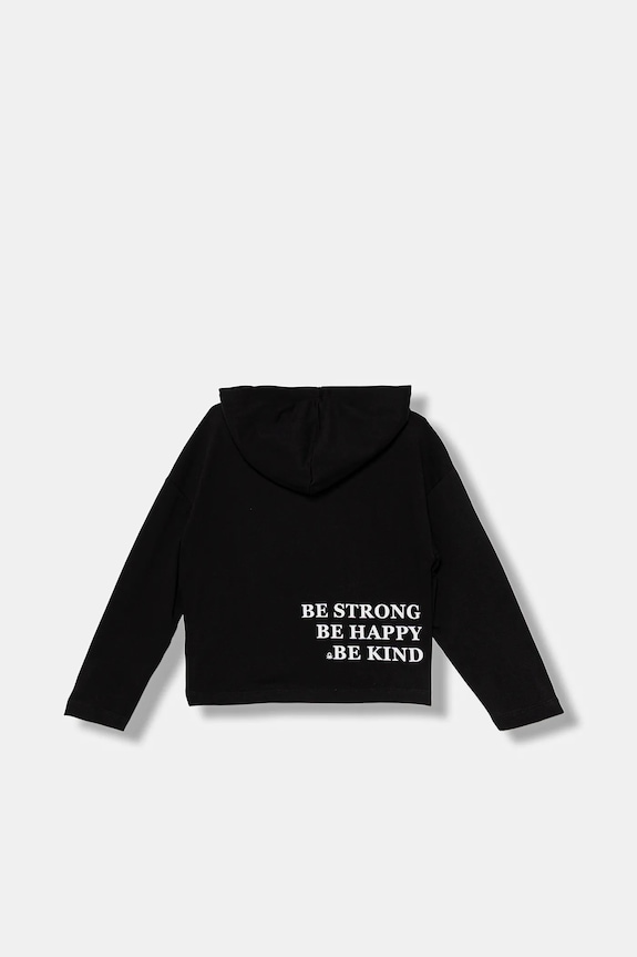 United Colors of Benetton hanorac de bumbac pentru copii 3NBMC2053.G.seasonal negru AW25
