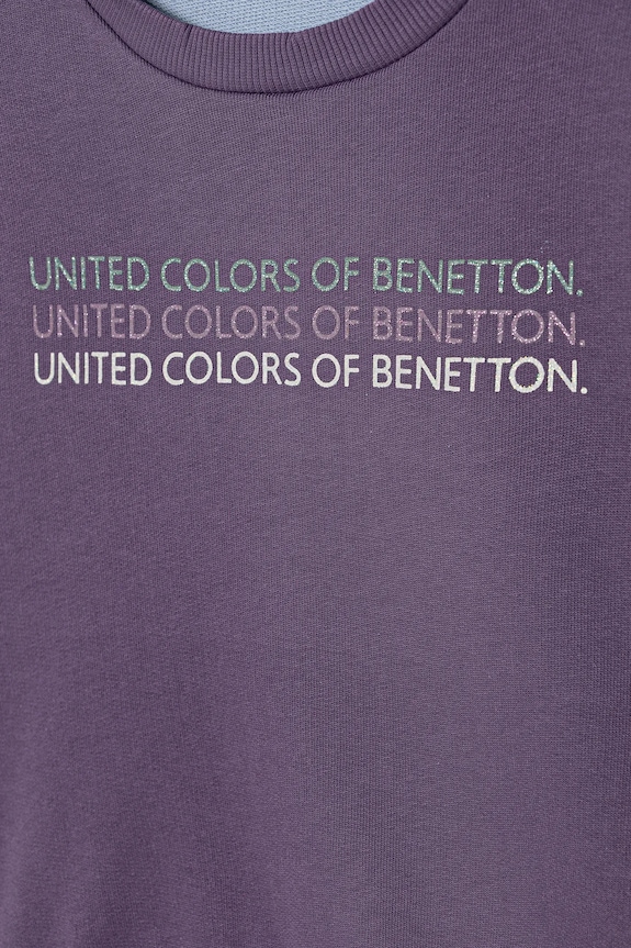 Dievča Detská bavlnená mikina United Colors of Benetton 3J68C10Q0.G.seasonal fialová