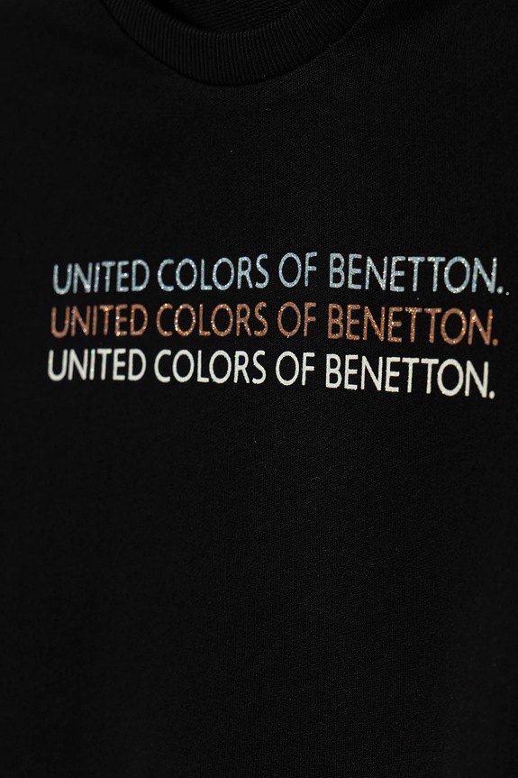 Deklice Otroški bombažen pulover United Colors of Benetton 3J68C10Q0.G.seasonal črna
