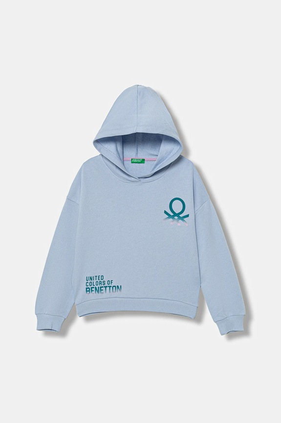 Παιδική βαμβακερή μπλούζα United Colors of Benetton στάμπα μπλε 3J68C204W.G.seasonal