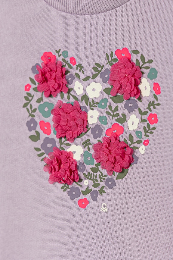 Κοριτσίστικα Παιδική βαμβακερή μπλούζα United Colors of Benetton 3J68G10K3.P.seasonal μωβ