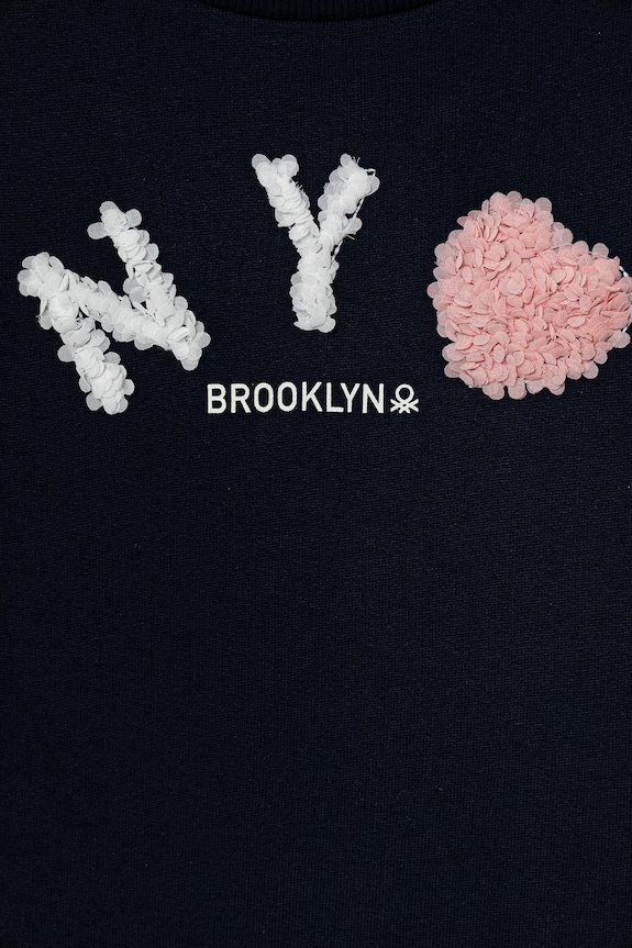 Κοριτσίστικα Παιδική βαμβακερή μπλούζα United Colors of Benetton 3J68G10K3.P.seasonal σκούρο μπλε