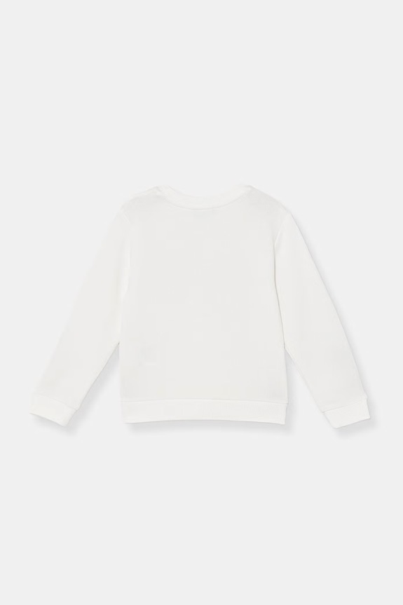 United Colors of Benetton hanorac pentru copii din bumbac 3J70G10JR.P.seasonal alb AW25