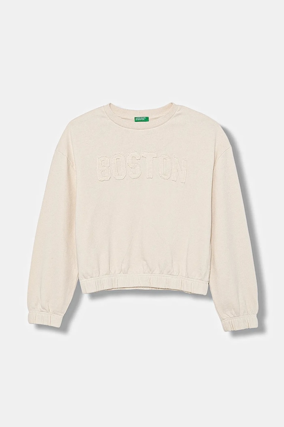 Detská bavlnená mikina United Colors of Benetton bavlna béžová 33NVC10Q8.G.seasonal