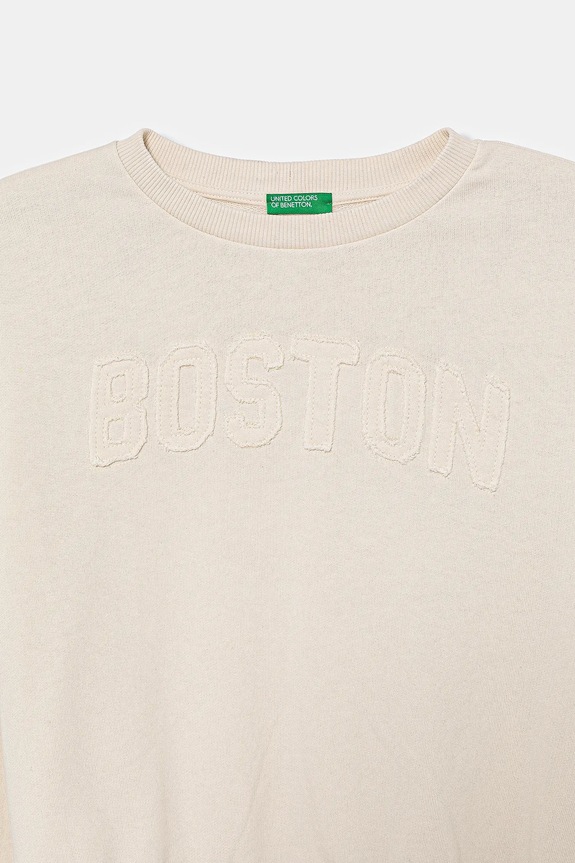 Dievča Detská bavlnená mikina United Colors of Benetton 33NVC10Q8.G.seasonal béžová