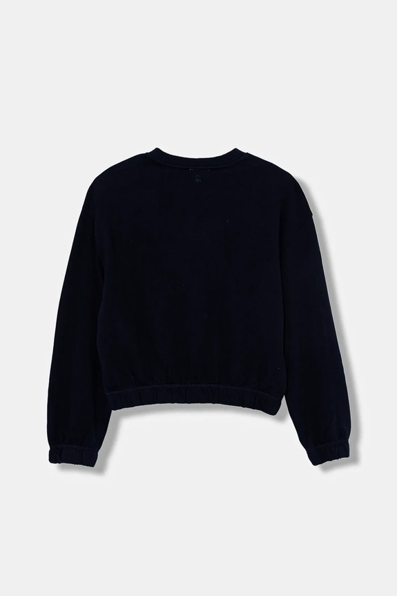 Detská bavlnená mikina United Colors of Benetton 33NVC10Q8.G.seasonal tmavomodrá AW25