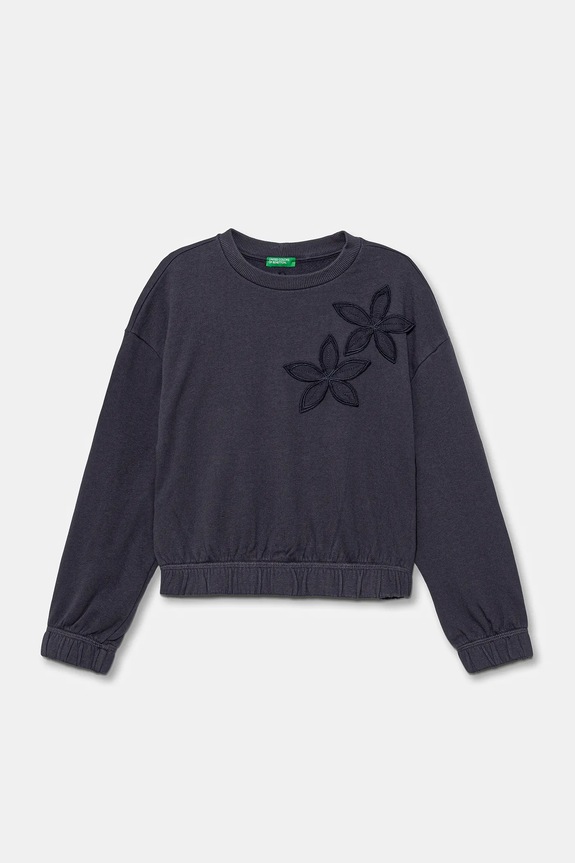 Detská bavlnená mikina United Colors of Benetton bavlna sivá 33NVC10Q8.G.seasonal