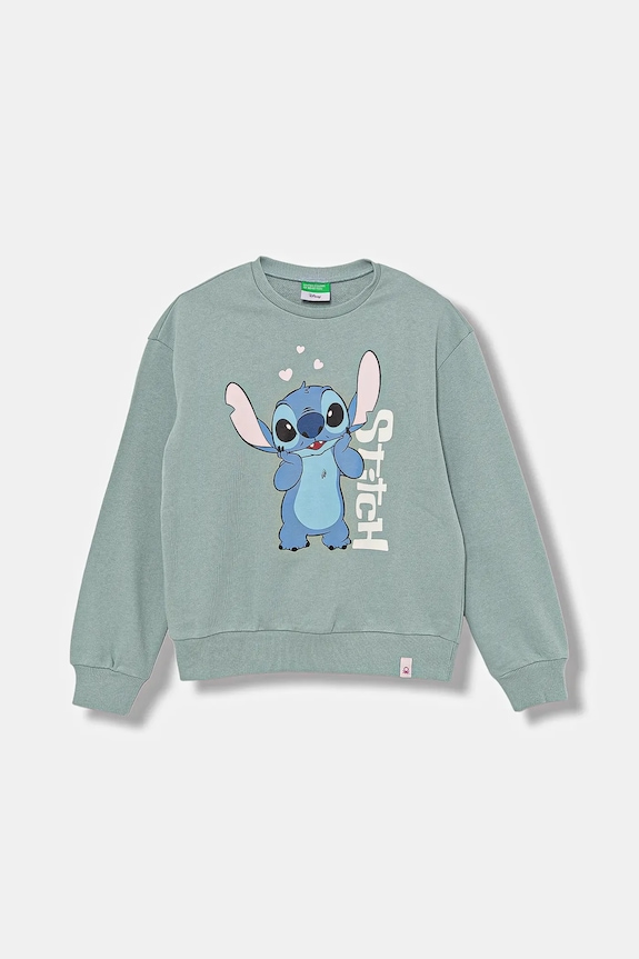 Дитяча бавовняна кофта United Colors of Benetton візерунок бірюзовий 3UNIC10Q6.G.seasonal