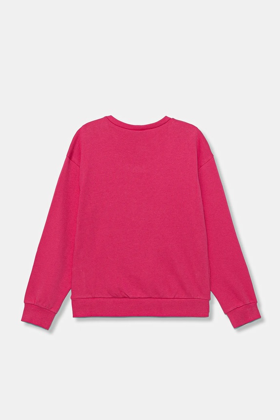 United Colors of Benetton hanorac de bumbac pentru copii 3UNIC10Q6.G.seasonal roz AW25