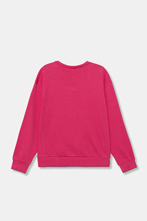 United Colors of Benetton hanorac de bumbac pentru copii 3UNIC10Q6.G.seasonal roz AW25