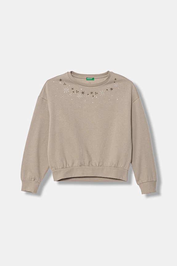 United Colors of Benetton bluză copii imprimeu bej 3J73C10RA.G.Seasonal