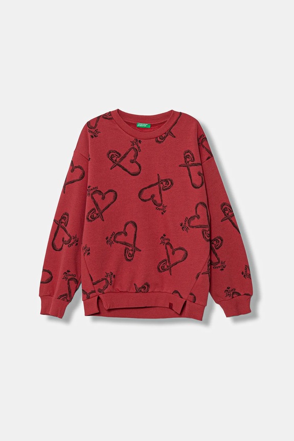 United Colors of Benetton bluză copii cu modele burgundia 3QHCC10RS.G.Seasonal