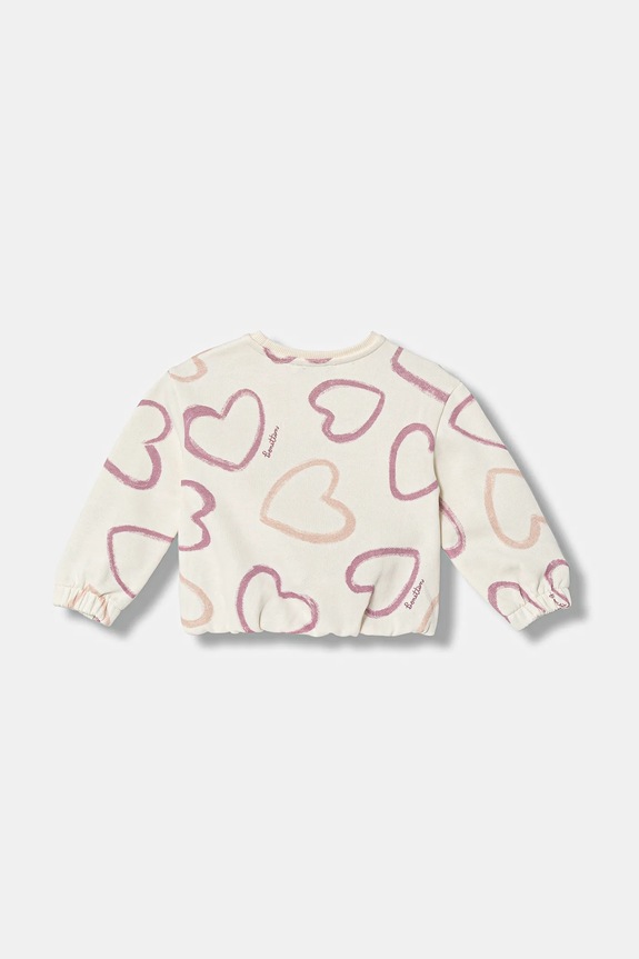 Dukserica za bebe United Colors of Benetton 3TIKG10LE.P.Seasonal bež AW25
