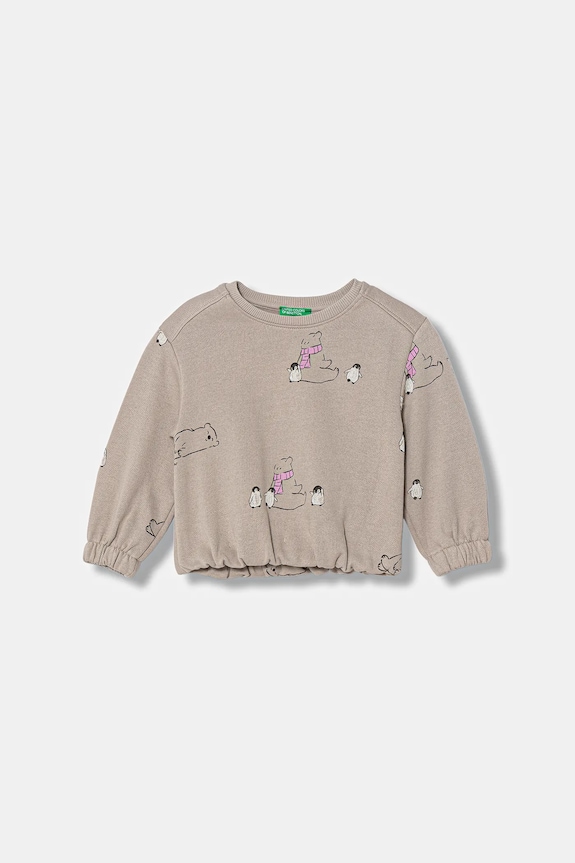 Dukserica za bebe United Colors of Benetton print smeđa 3TIKG10LE.P.Seasonal