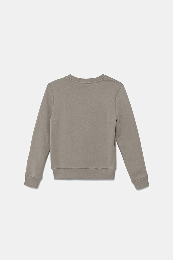 Detská bavlnená mikina Calvin Klein Jeans IU0IU00680.9BYA sivá AW25