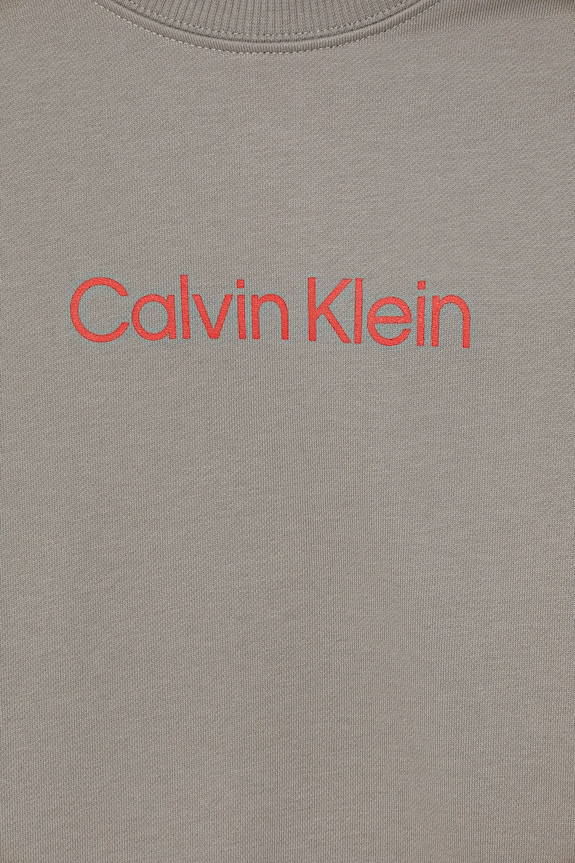Chlapec Detská bavlnená mikina Calvin Klein Jeans IU0IU00680.9BYA sivá