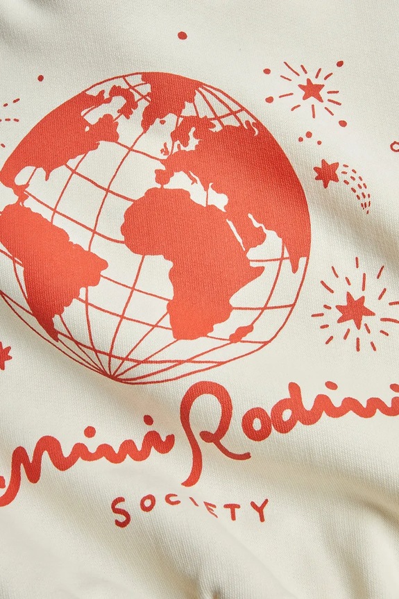Мальчик Детская хлопковая кофта Mini Rodini Mini Rodini society 2562011711 бежевый