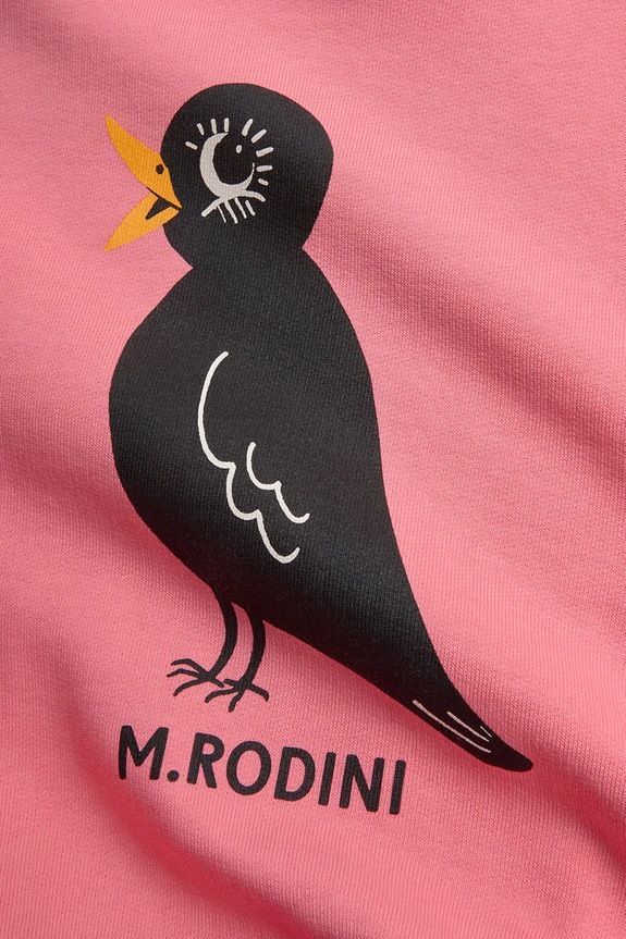 Хлопчик Дитяча бавовняна кофта Mini Rodini Blackbird 2562013628 рожевий