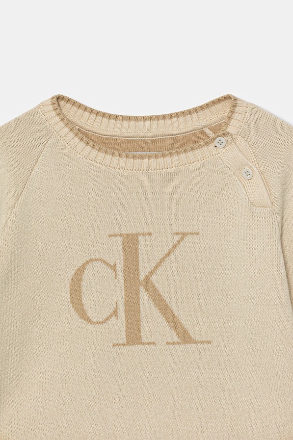 Αγορίστικα Παιδικό πουλόβερ Calvin Klein Jeans IN0IN00205.9BYA μπεζ