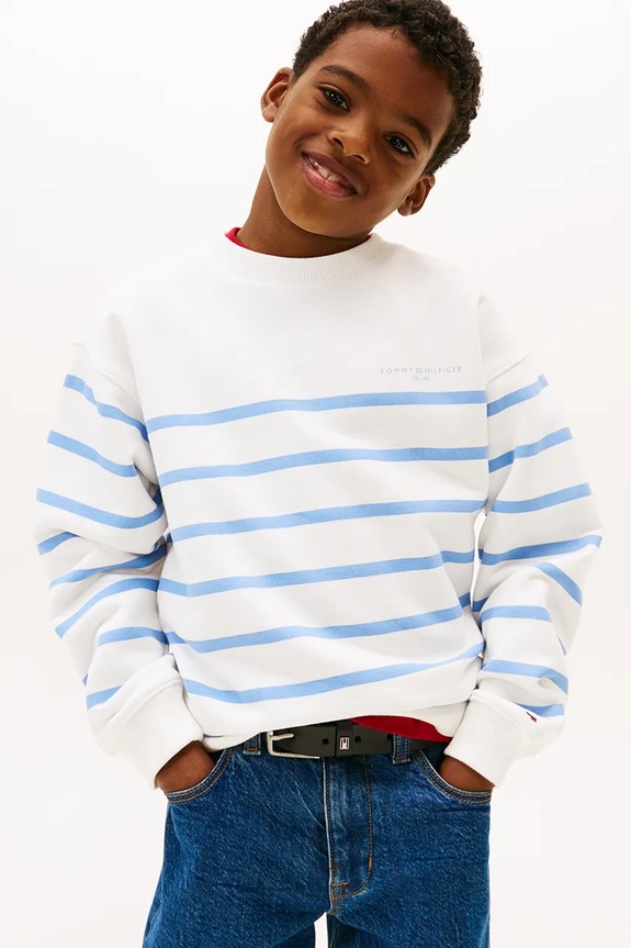 Παιδική μπλούζα Tommy Hilfiger λευκό KS0KS00633.128.176.9BYA