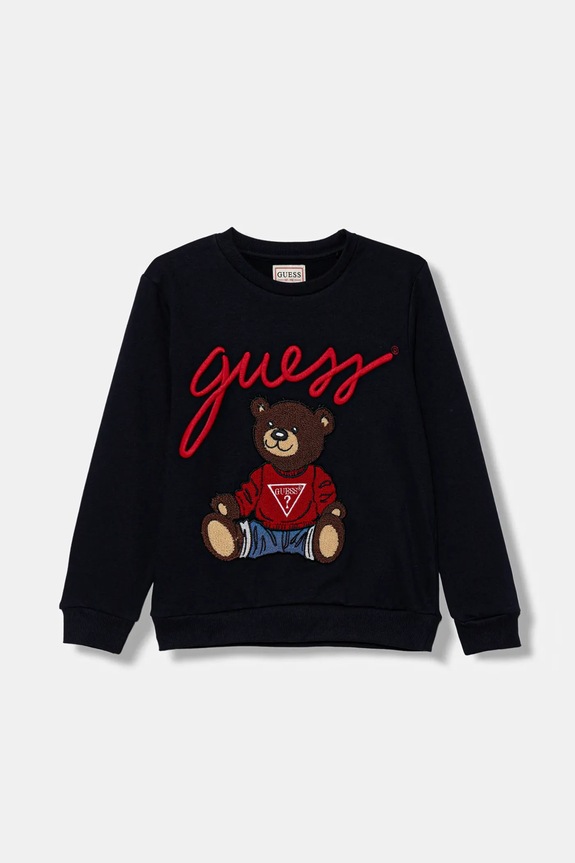Guess bluza bawełniana dziecięca aplikacja granatowy H5YT00.KAX74.9BYA