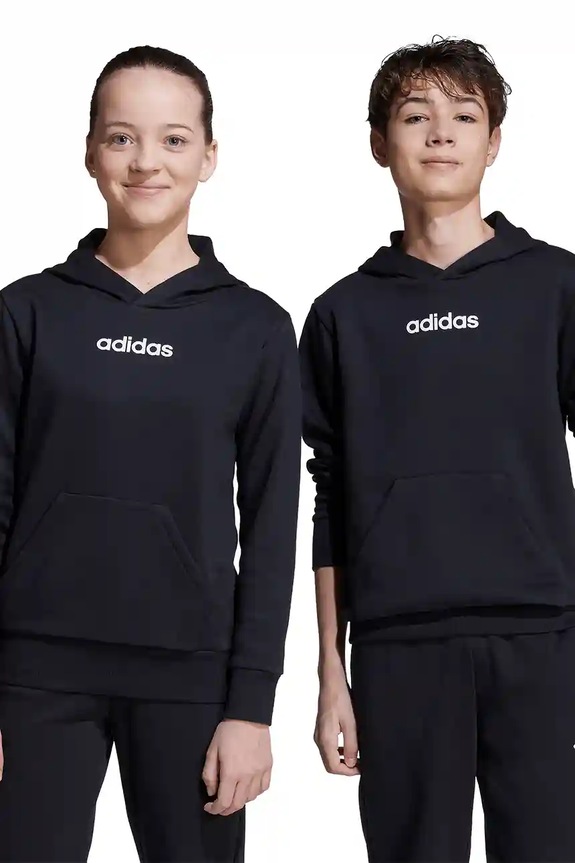 Παιδική μπλούζα adidas με κουκούλα μαύρο JN2430
