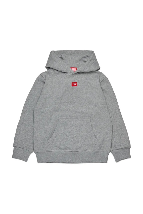 Diesel felpa in cotone bambino/a SXGINHOOD OVER SWEAT-SHIRT con grigio J02502